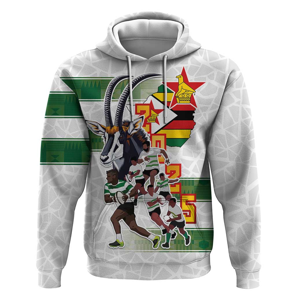 Custom Zimbabwe Rugby The Champions 2025 Hoodie Warriors Sable Antelope - Wonder Print Shop