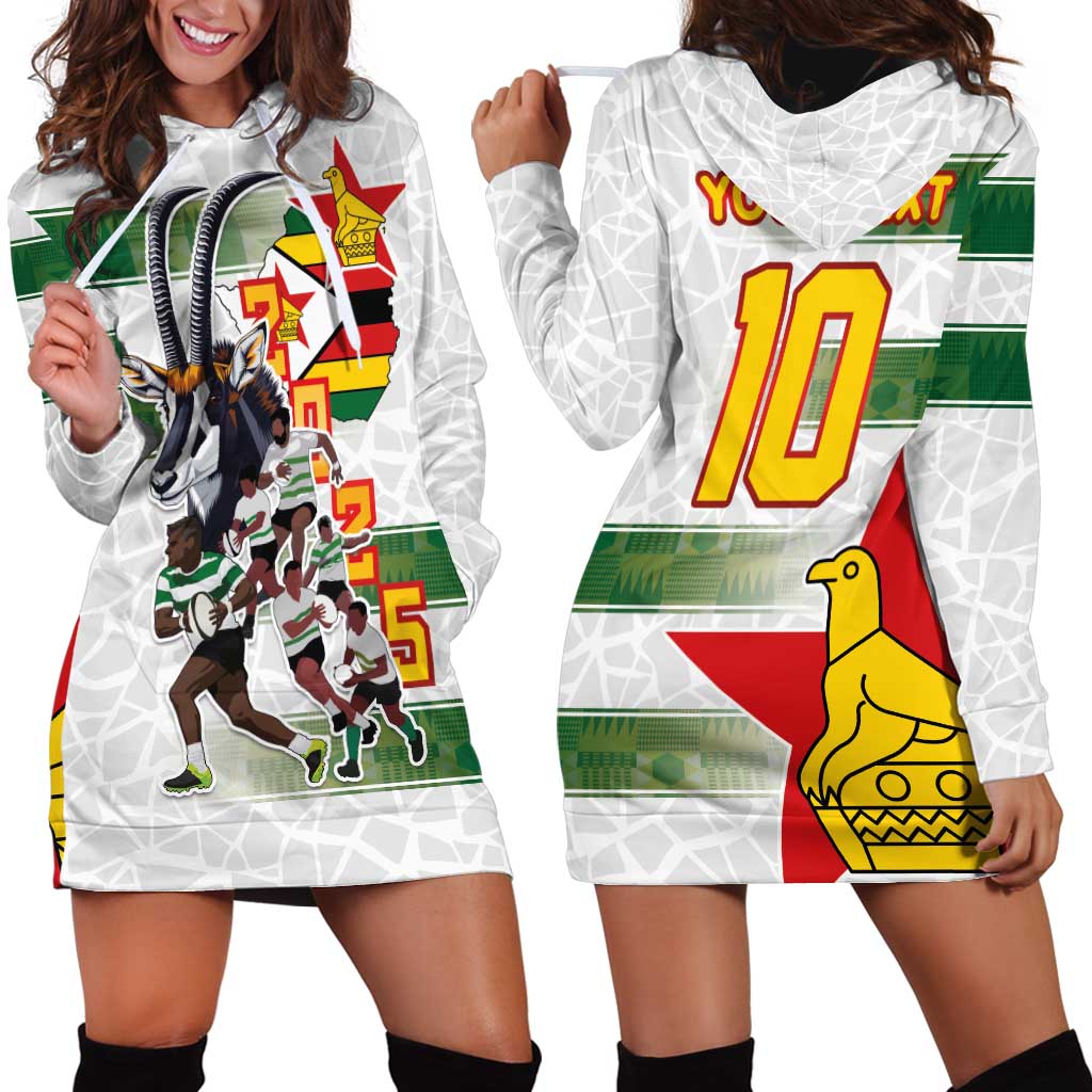 Custom Zimbabwe Rugby The Champions 2025 Hoodie Dress Warriors Sable Antelope - Wonder Print Shop