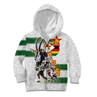 Custom Zimbabwe Rugby The Champions 2025 Kid Hoodie Warriors Sable Antelope - Wonder Print Shop