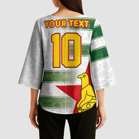 Custom Zimbabwe Rugby The Champions 2025 Kimono Sleeve Blouse Warriors Sable Antelope - Wonder Print Shop