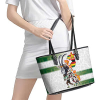 Zimbabwe Rugby The Champions 2025 Leather Tote Bag Warriors Sable Antelope - Wonder Print Shop