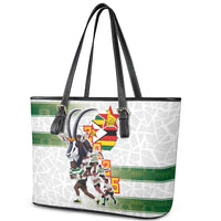 Zimbabwe Rugby The Champions 2025 Leather Tote Bag Warriors Sable Antelope - Wonder Print Shop
