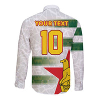 Custom Zimbabwe Rugby The Champions 2025 Long Sleeve Button Shirt Warriors Sable Antelope - Wonder Print Shop