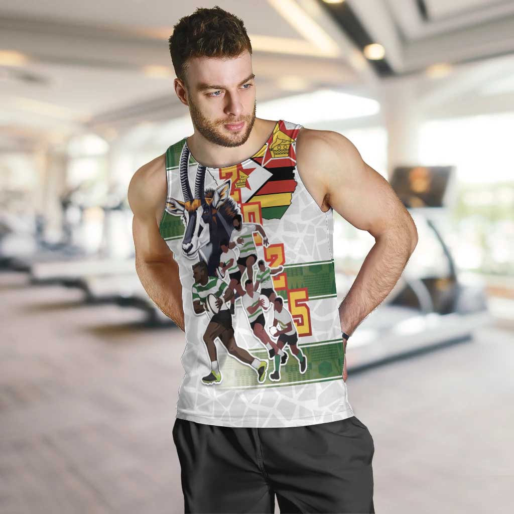 Custom Zimbabwe Rugby The Champions 2025 Men Tank Top Warriors Sable Antelope - Wonder Print Shop