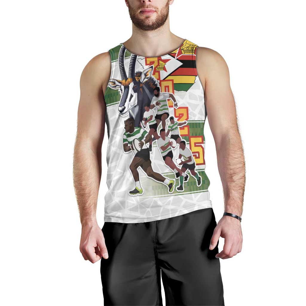 Custom Zimbabwe Rugby The Champions 2025 Men Tank Top Warriors Sable Antelope - Wonder Print Shop