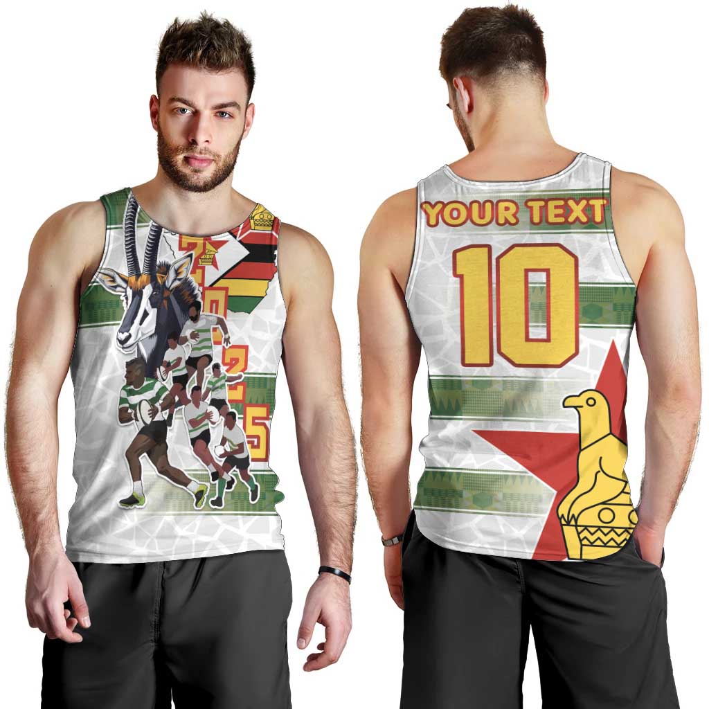Custom Zimbabwe Rugby The Champions 2025 Men Tank Top Warriors Sable Antelope - Wonder Print Shop