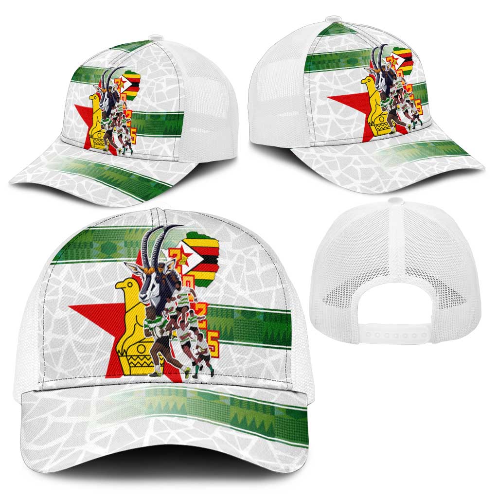 Zimbabwe Rugby The Champions 2025 Mesh Trucker Cap Warriors Sable Antelope - Wonder Print Shop