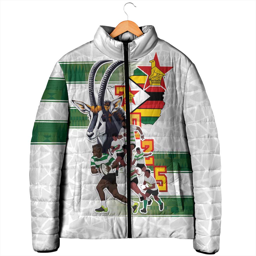 Custom Zimbabwe Rugby The Champions 2025 Padded Jacket Warriors Sable Antelope - Wonder Print Shop
