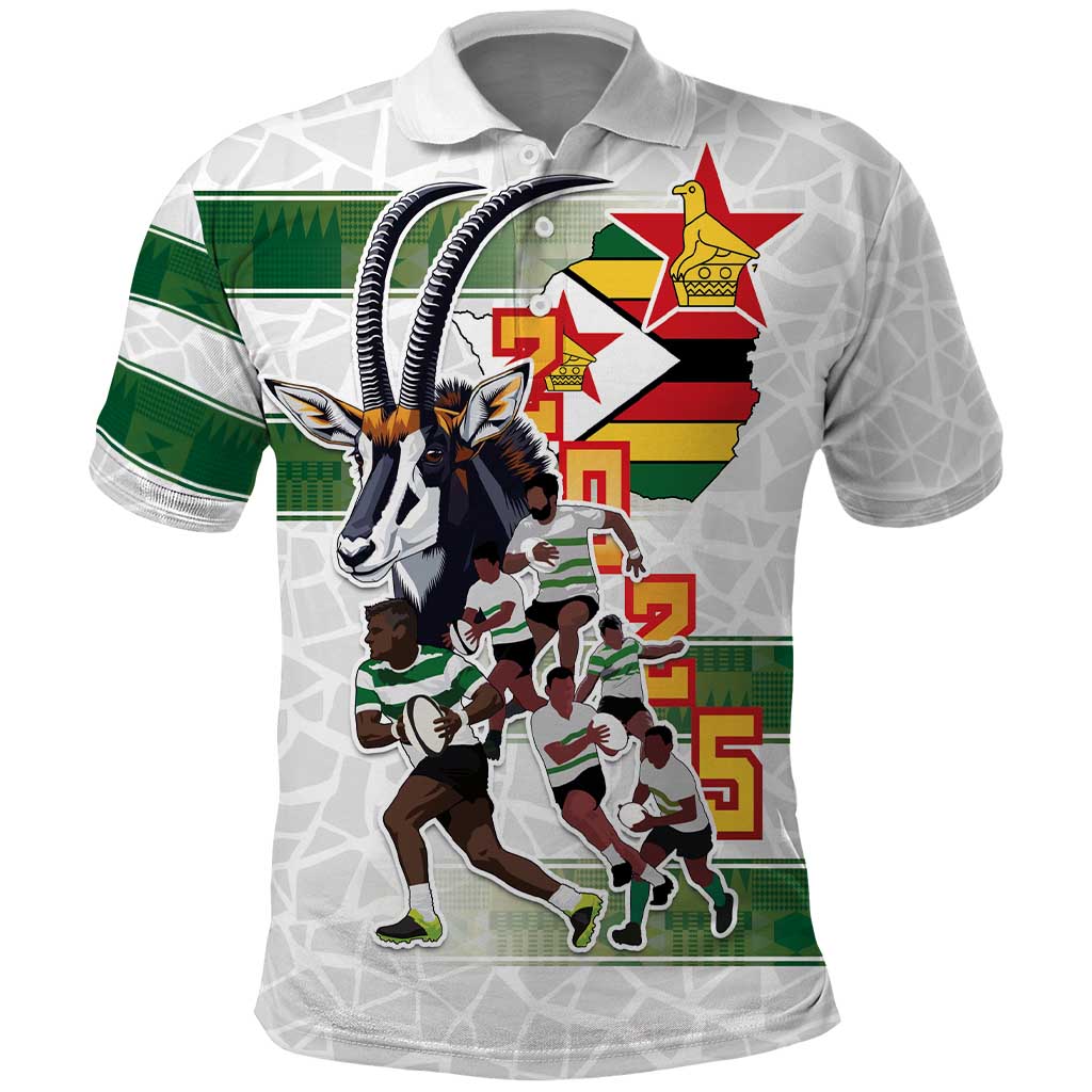 Custom Zimbabwe Rugby The Champions 2025 Polo Shirt Warriors Sable Antelope - Wonder Print Shop