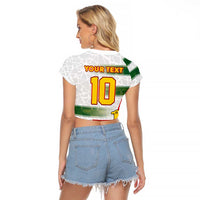 Custom Zimbabwe Rugby The Champions 2025 Raglan Cropped T Shirt Warriors Sable Antelope - Wonder Print Shop