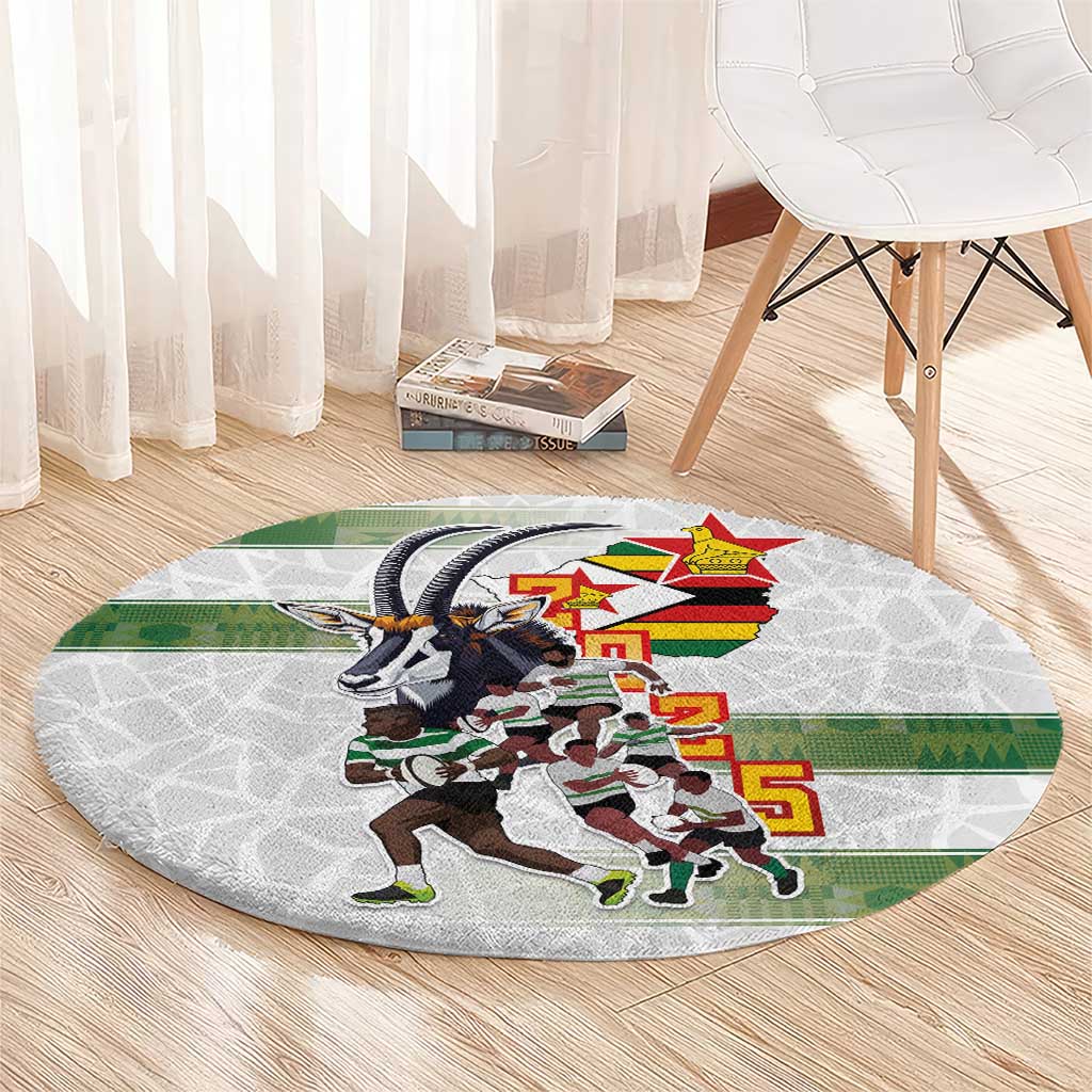 Zimbabwe Rugby The Champions 2025 Round Carpet Warriors Sable Antelope - Wonder Print Shop