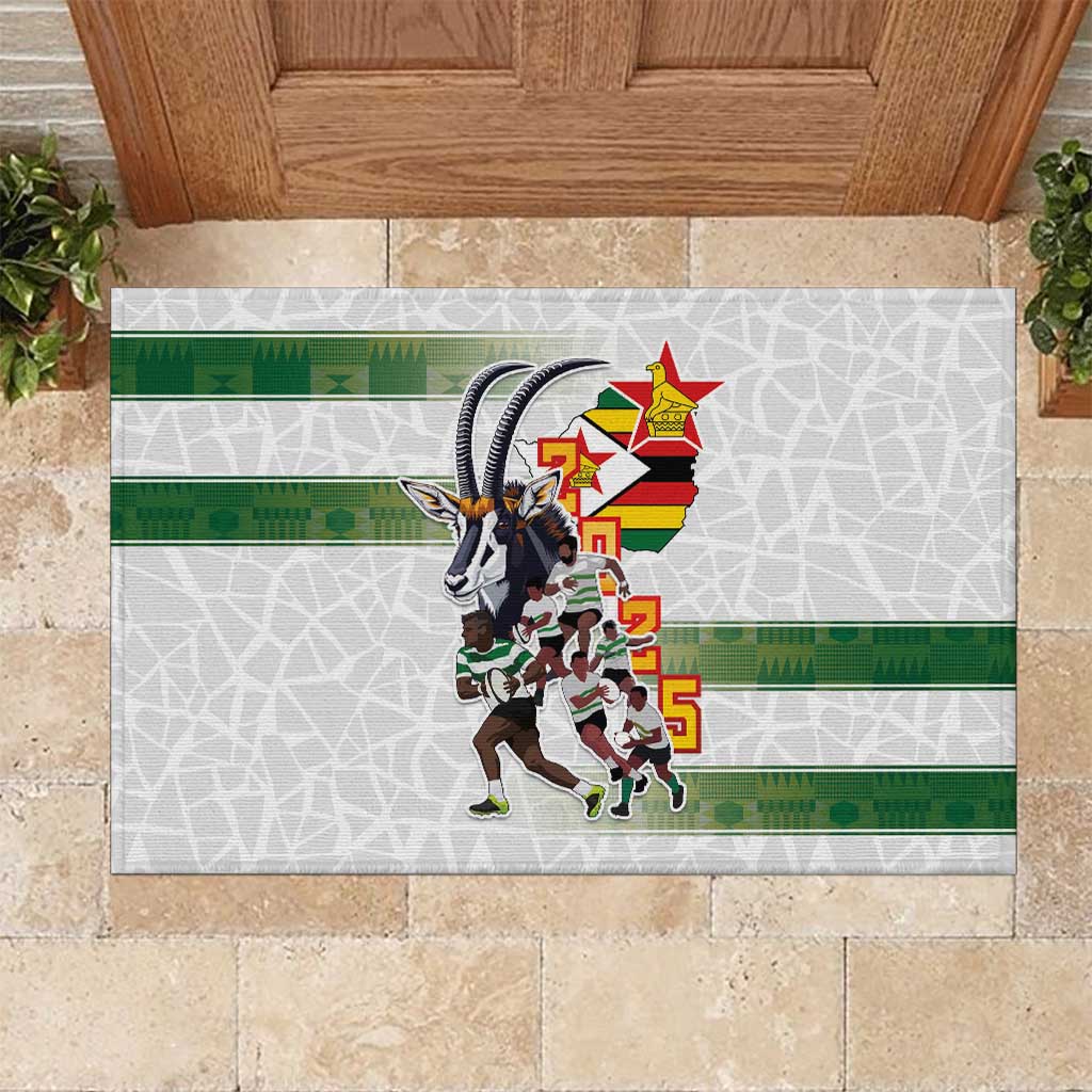 Zimbabwe Rugby The Champions 2025 Rubber Doormat Warriors Sable Antelope - Wonder Print Shop