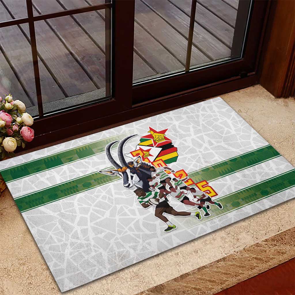 Zimbabwe Rugby The Champions 2025 Rubber Doormat Warriors Sable Antelope - Wonder Print Shop