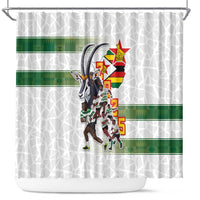 Zimbabwe Rugby The Champions 2025 Shower Curtain Warriors Sable Antelope - Wonder Print Shop