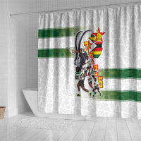 Zimbabwe Rugby The Champions 2025 Shower Curtain Warriors Sable Antelope - Wonder Print Shop