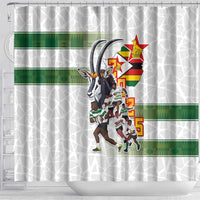 Zimbabwe Rugby The Champions 2025 Shower Curtain Warriors Sable Antelope - Wonder Print Shop