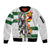 Custom Zimbabwe Rugby The Champions 2025 Sleeve Zip Bomber Jacket Warriors Sable Antelope - Wonder Print Shop