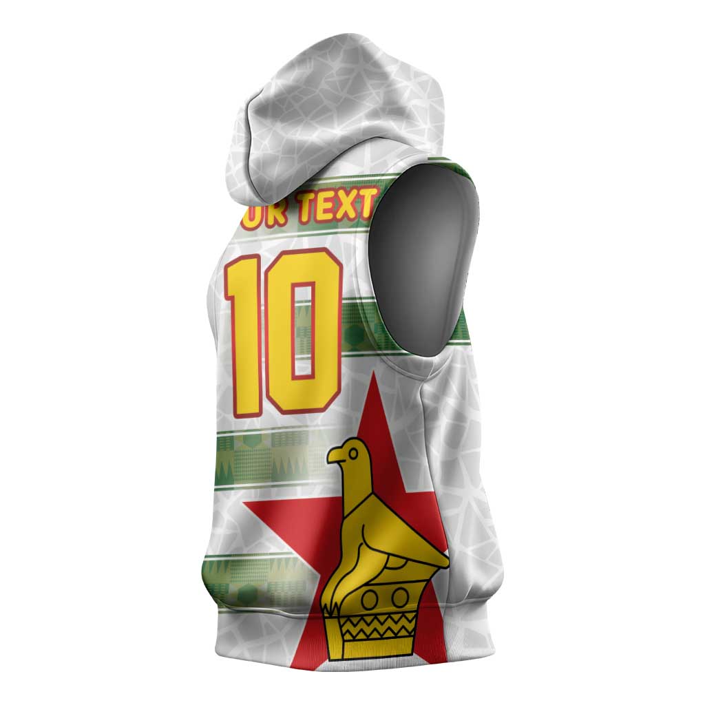 Custom Zimbabwe Rugby The Champions 2025 Sleeveless Hoodie Warriors Sable Antelope - Wonder Print Shop