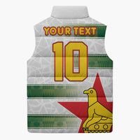Custom Zimbabwe Rugby The Champions 2025 Sleeveless Puffer Jacket Warriors Sable Antelope - Wonder Print Shop