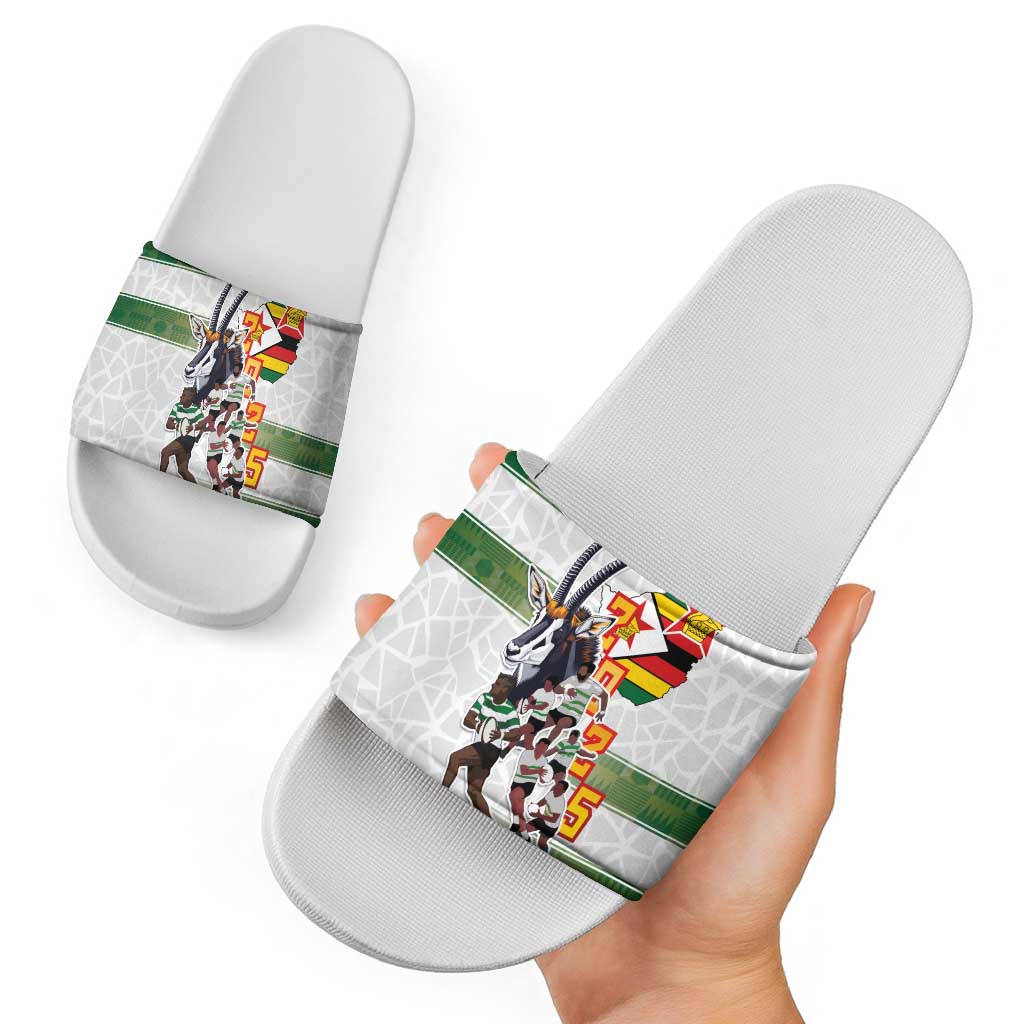 Zimbabwe Rugby The Champions 2025 Slide Sandals Warriors Sable Antelope - Wonder Print Shop