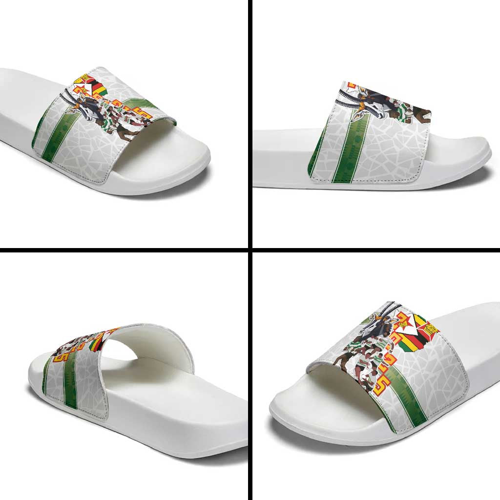 Zimbabwe Rugby The Champions 2025 Slide Sandals Warriors Sable Antelope - Wonder Print Shop