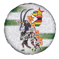Zimbabwe Rugby The Champions 2025 Spare Tire Cover Warriors Sable Antelope - Wonder Print Shop