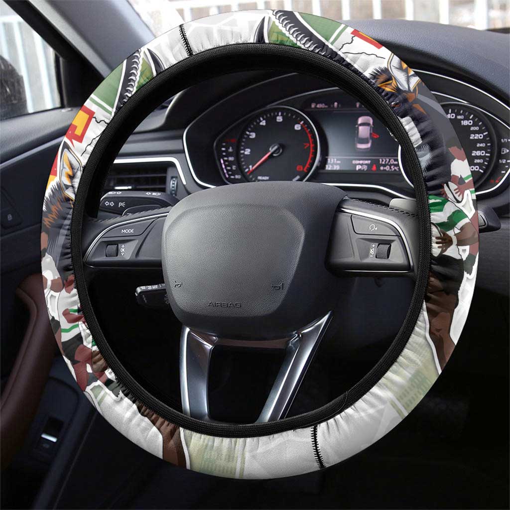 Zimbabwe Rugby The Champions 2025 Steering Wheel Cover Warriors Sable Antelope - Wonder Print Shop
