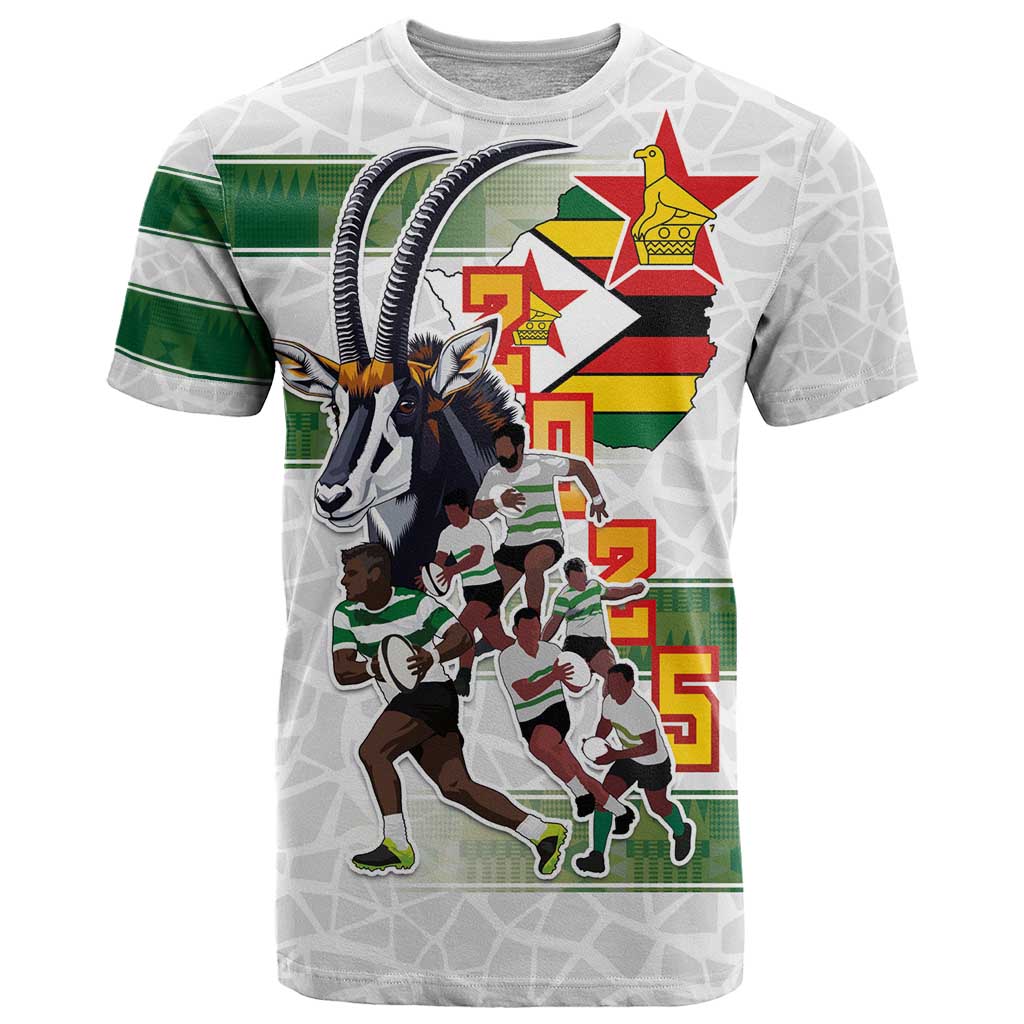 Custom Zimbabwe Rugby The Champions 2025 T Shirt Warriors Sable Antelope - Wonder Print Shop