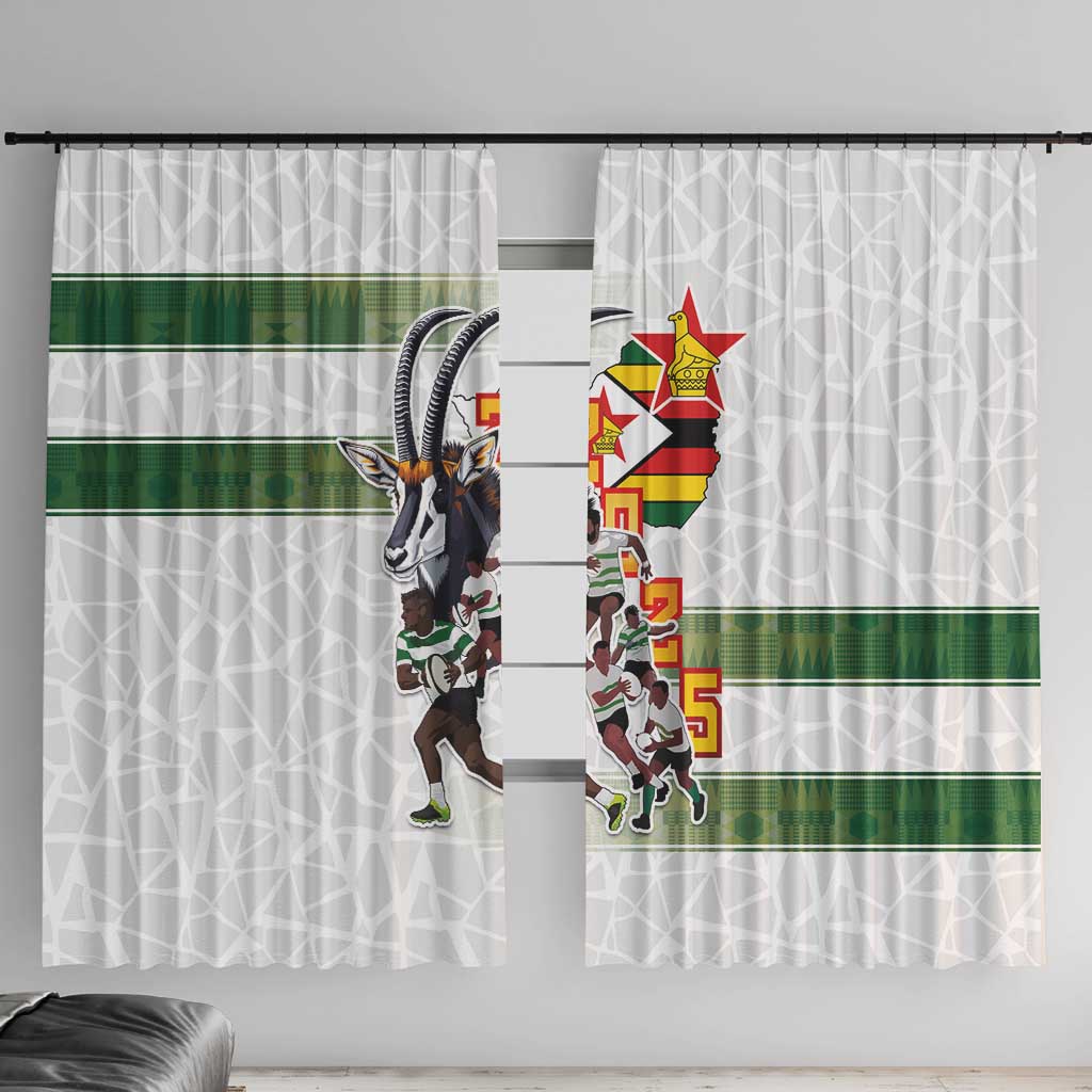 Zimbabwe Rugby The Champions 2025 Window Curtain Warriors Sable Antelope - Wonder Print Shop