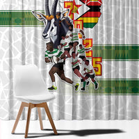 Zimbabwe Rugby The Champions 2025 Window Curtain Warriors Sable Antelope - Wonder Print Shop