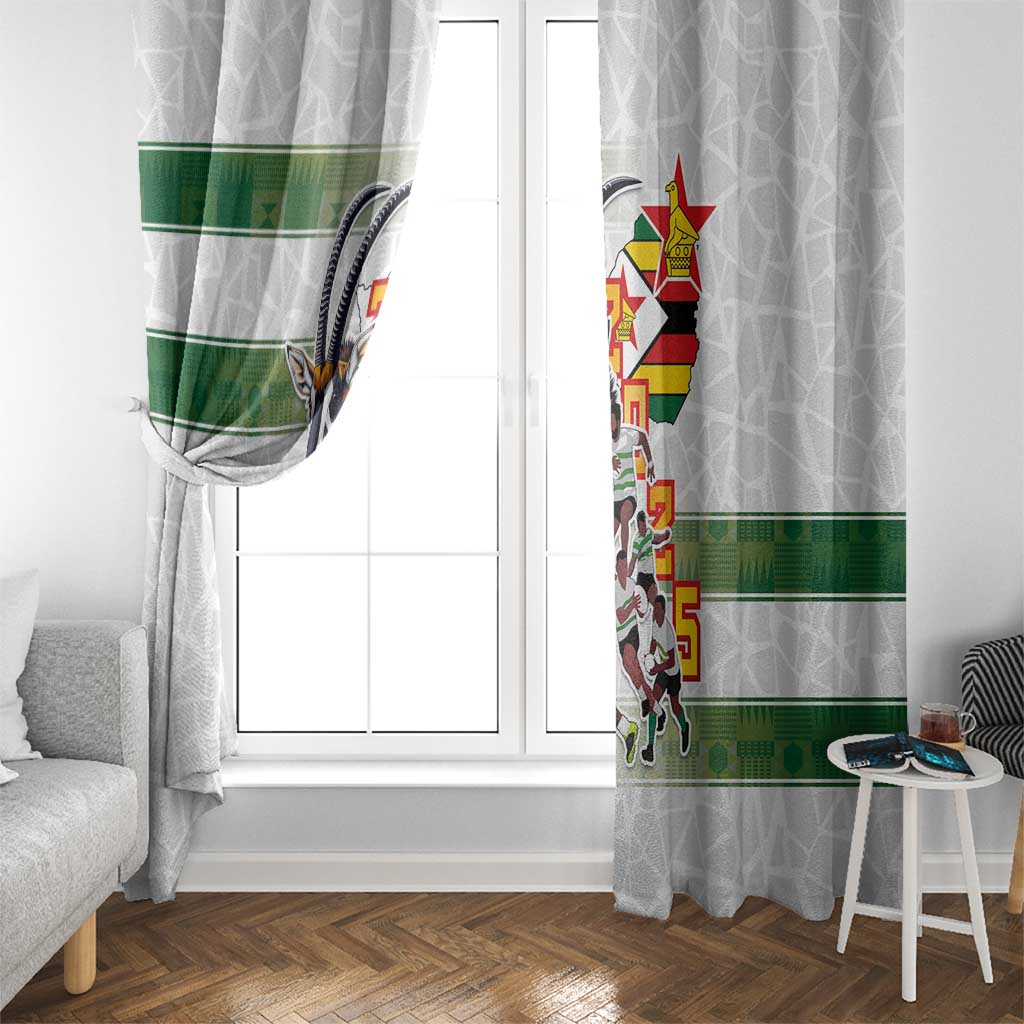 Zimbabwe Rugby The Champions 2025 Window Curtain Warriors Sable Antelope - Wonder Print Shop