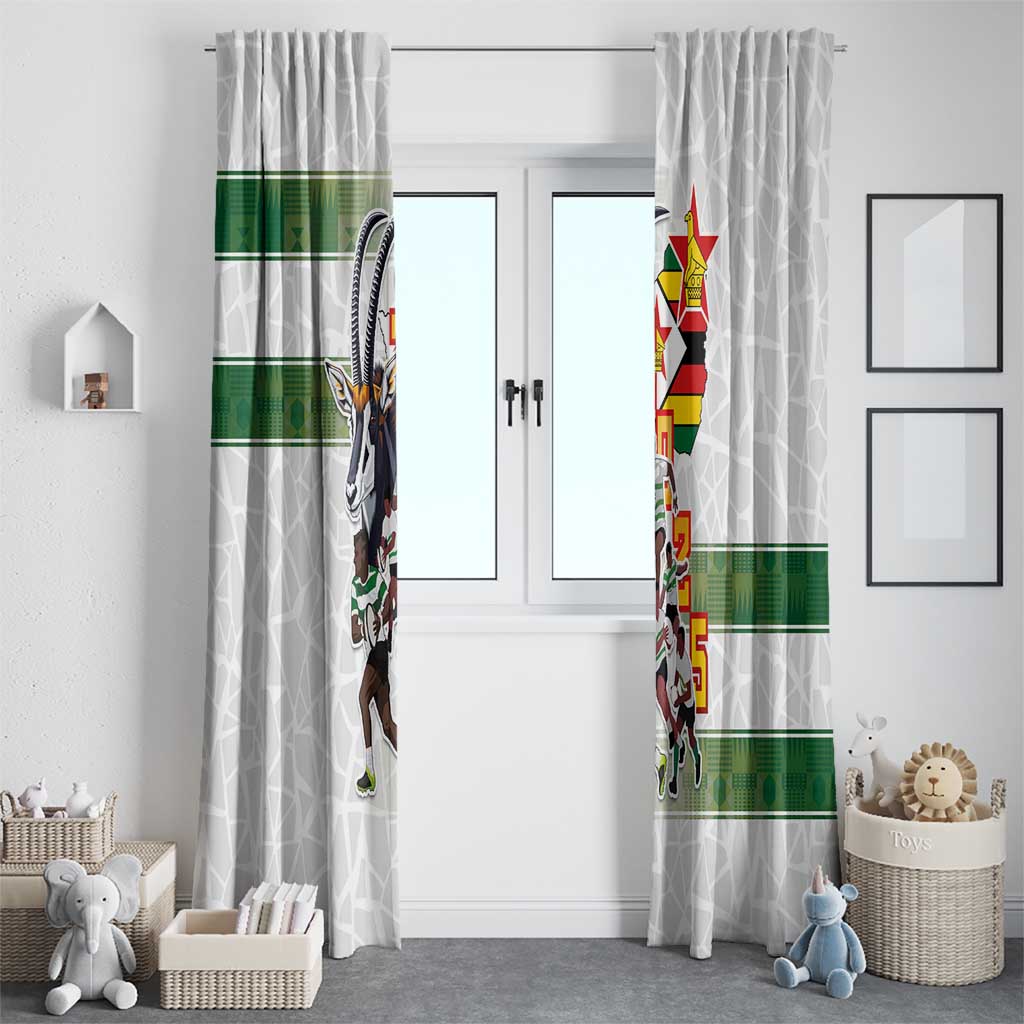 Zimbabwe Rugby The Champions 2025 Window Curtain Warriors Sable Antelope - Wonder Print Shop