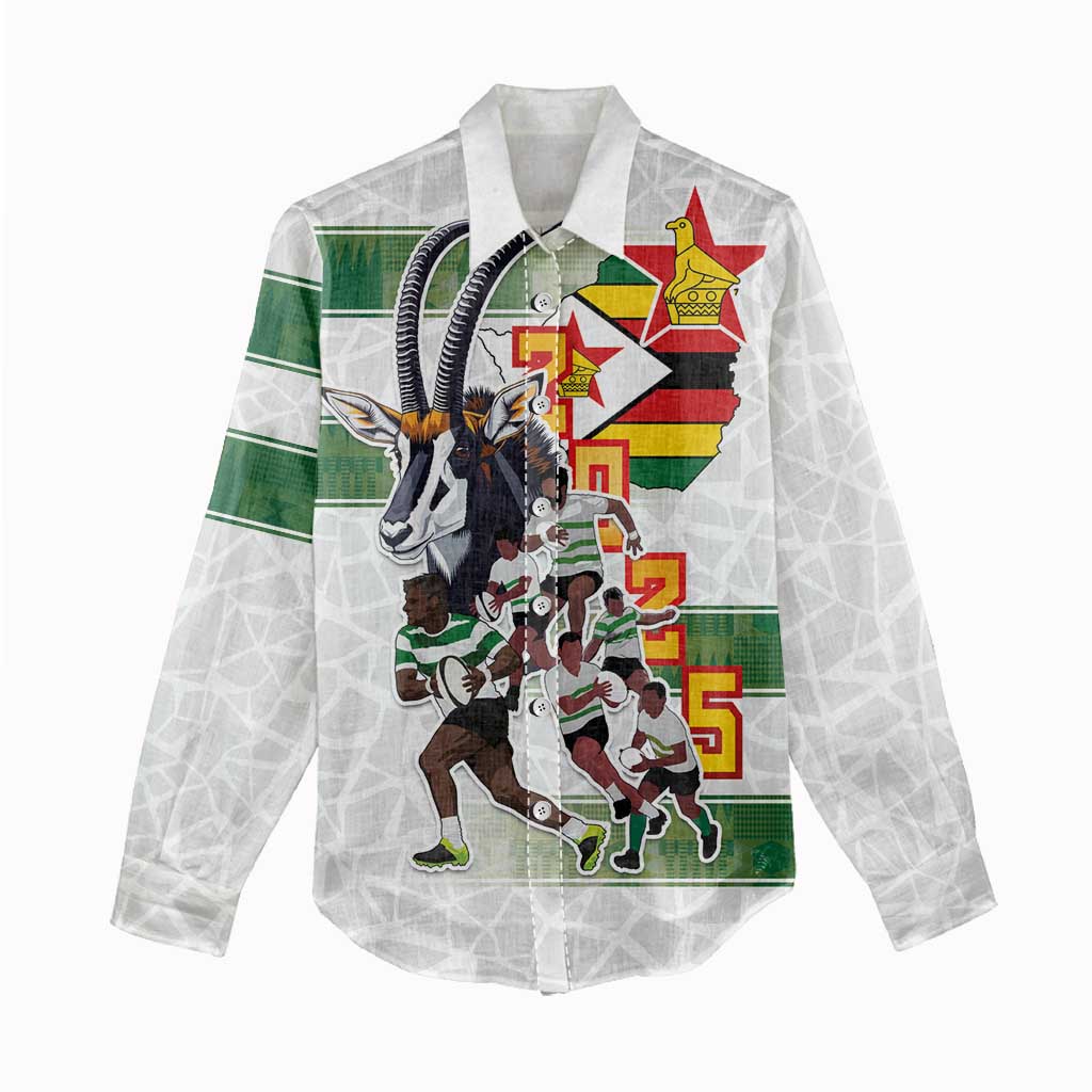 Custom Zimbabwe Rugby The Champions 2025 Women Casual Shirt Warriors Sable Antelope - Wonder Print Shop