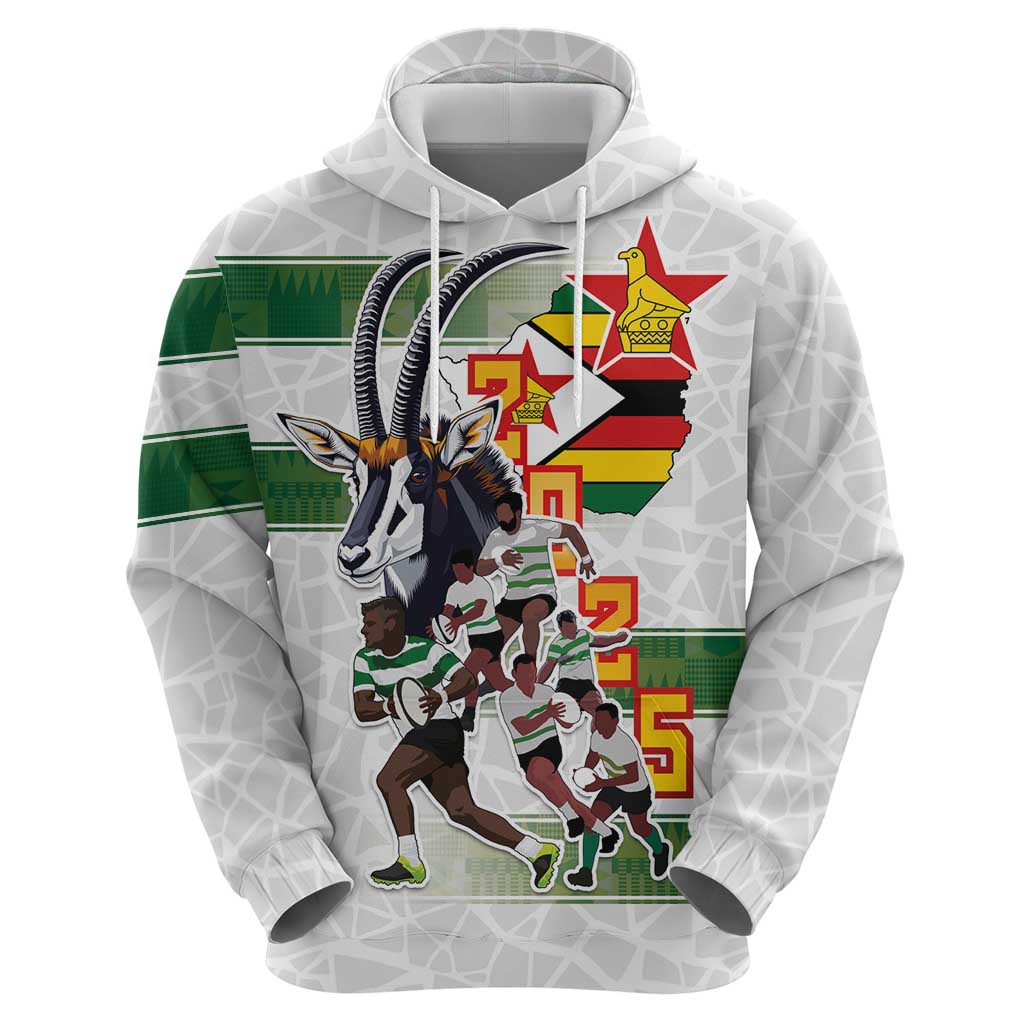 Custom Zimbabwe Rugby The Champions 2025 Zip Hoodie Warriors Sable Antelope - Wonder Print Shop
