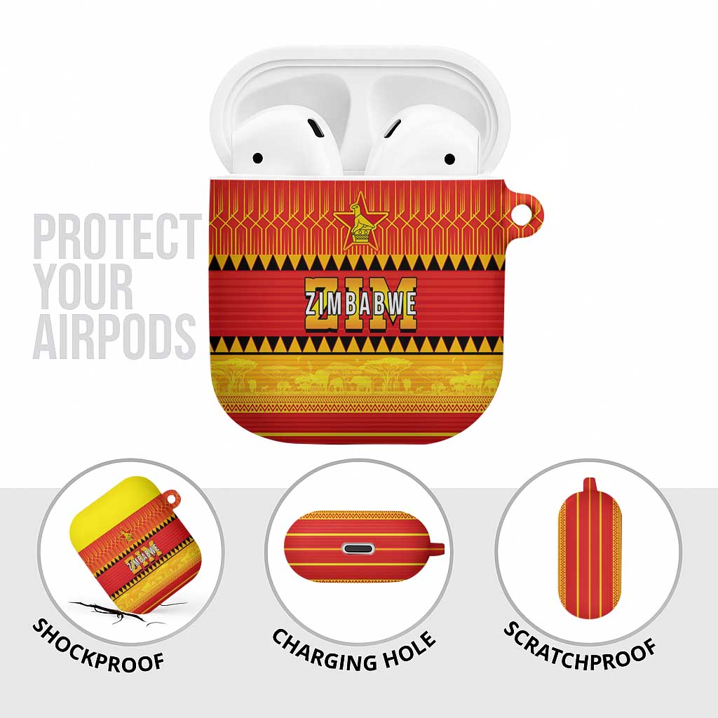 Zimbabwe Cricket AirPods Case African Heritage Stripes Style - Wonder Print Shop