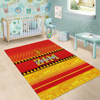 Zimbabwe Cricket Area Rug African Heritage Stripes Style - Wonder Print Shop