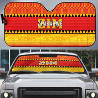 Zimbabwe Cricket Auto Sun Shade African Heritage Stripes Style - Wonder Print Shop