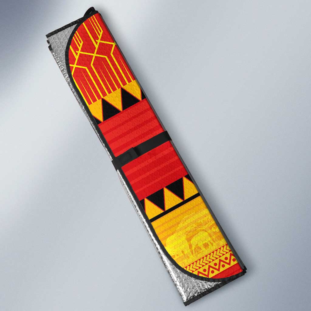 Zimbabwe Cricket Auto Sun Shade African Heritage Stripes Style - Wonder Print Shop