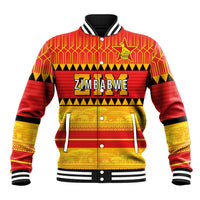Custom Zimbabwe Cricket Baseball Jacket African Heritage Stripes Style - Wonder Print Shop