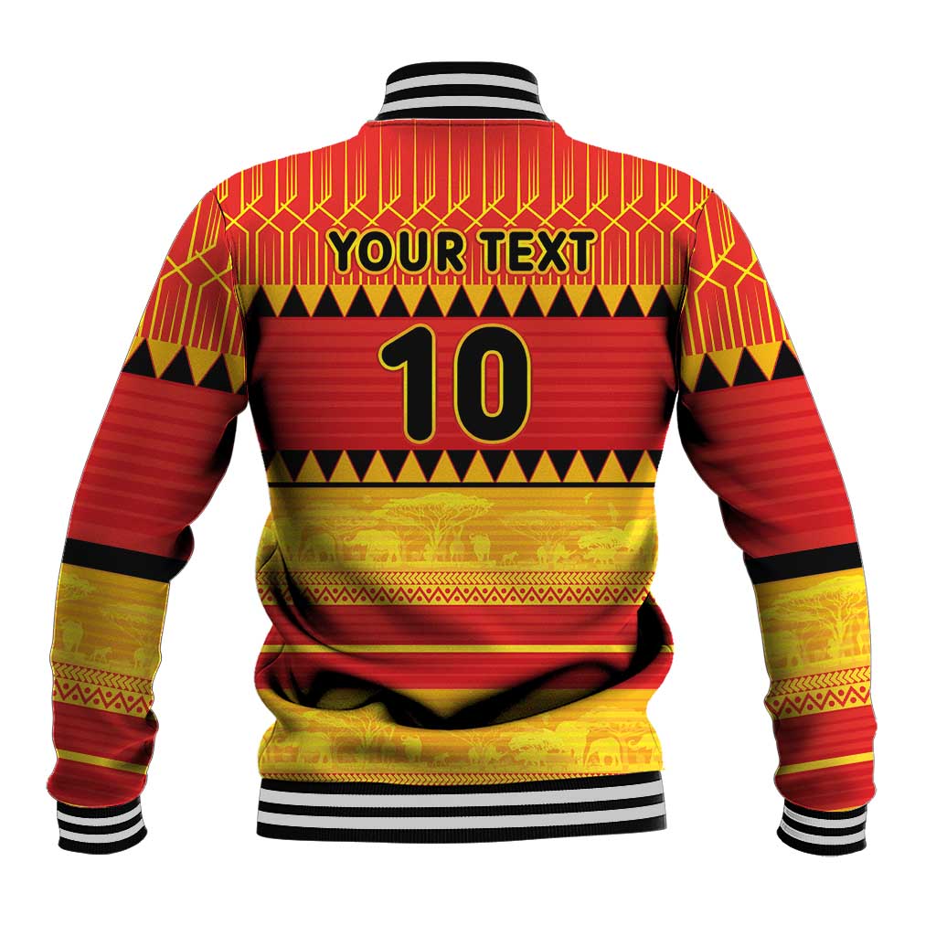Custom Zimbabwe Cricket Baseball Jacket African Heritage Stripes Style - Wonder Print Shop
