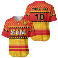 Custom Zimbabwe Cricket Baseball Jersey African Heritage Stripes Style - Wonder Print Shop