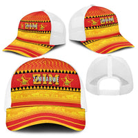 Zimbabwe Cricket Baseball Net Cap African Heritage Stripes Style - Wonder Print Shop