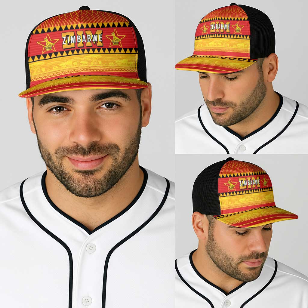 Zimbabwe Cricket Baseball Net Cap African Heritage Stripes Style - Wonder Print Shop