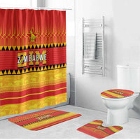 Zimbabwe Cricket Bathroom Set African Heritage Stripes Style - Wonder Print Shop