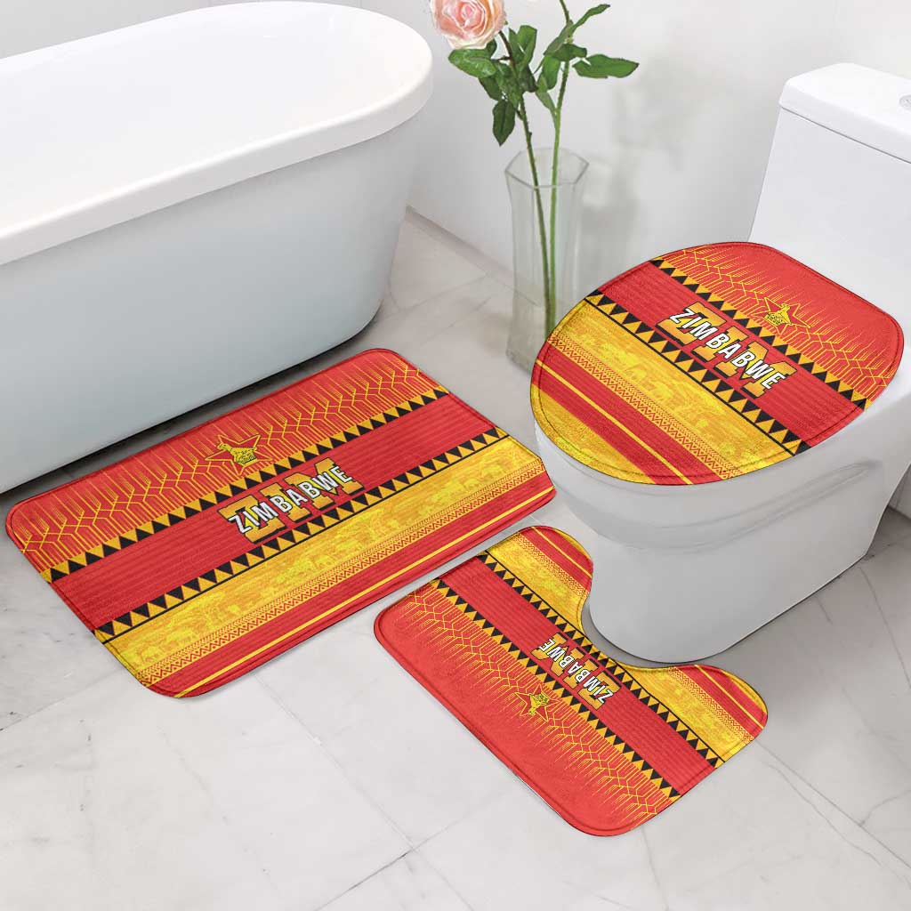 Zimbabwe Cricket Bathroom Set African Heritage Stripes Style - Wonder Print Shop