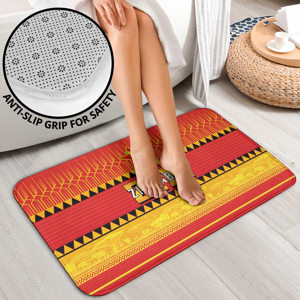 Zimbabwe Cricket Bathroom Set African Heritage Stripes Style - Wonder Print Shop