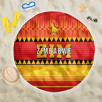 Zimbabwe Cricket Beach Blanket African Heritage Stripes Style - Wonder Print Shop