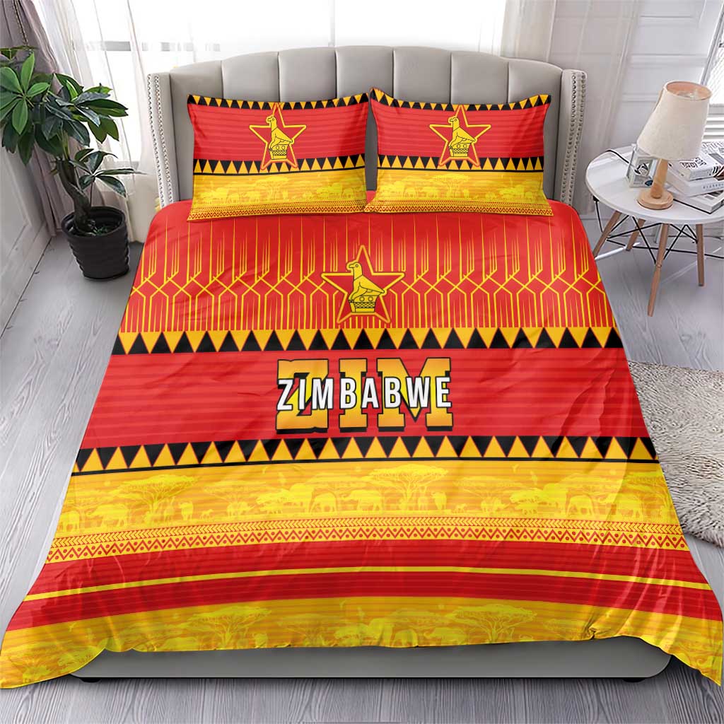 Zimbabwe Cricket Bedding Set African Heritage Stripes Style - Wonder Print Shop