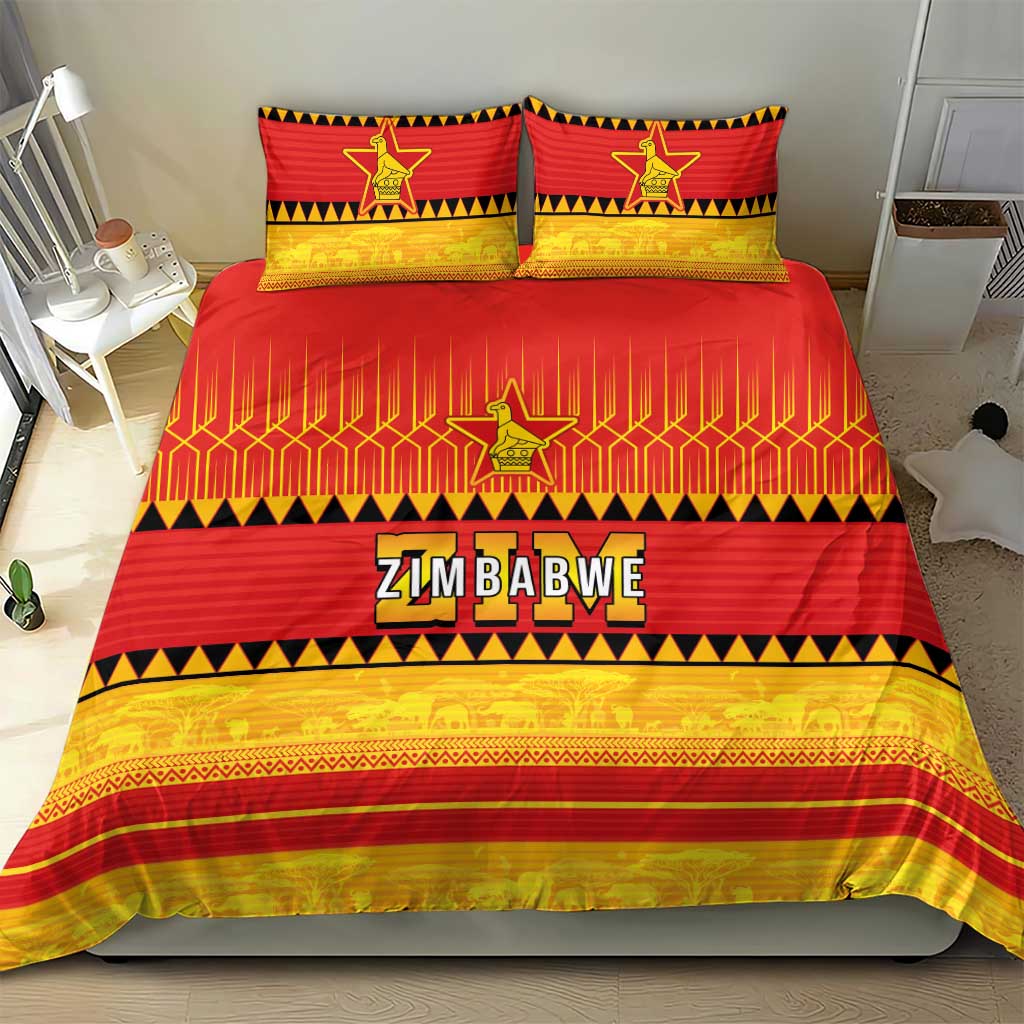 Zimbabwe Cricket Bedding Set African Heritage Stripes Style - Wonder Print Shop