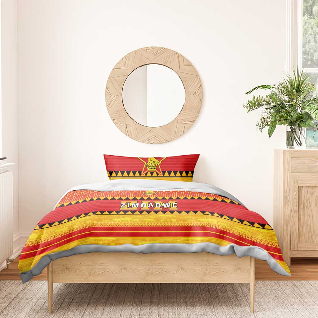 Zimbabwe Cricket Bedding Set African Heritage Stripes Style - Wonder Print Shop
